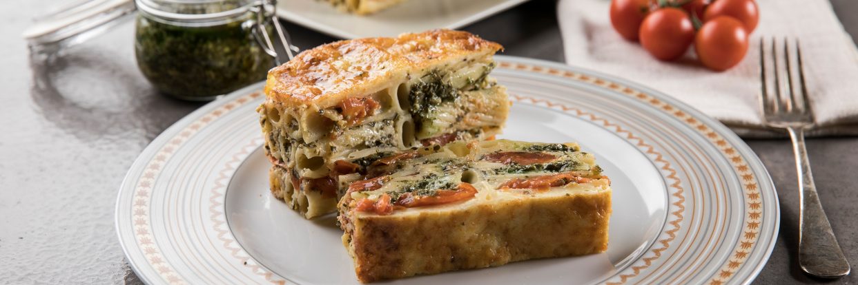 Au gratin with basil