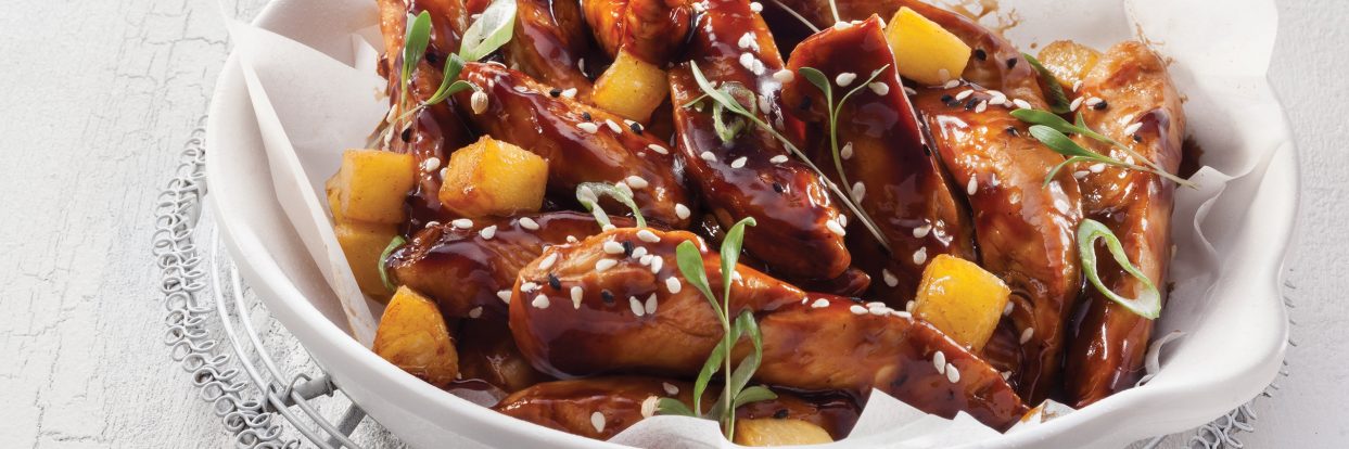 Chicken teriyaki with pineapple