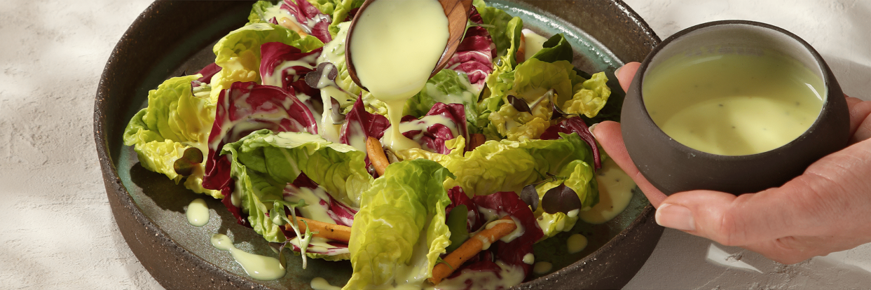 Provil - Fresh lettuce & radicchio leaves with aromatic dressing