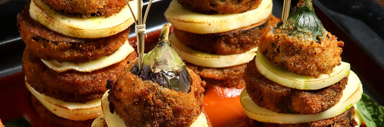 Provil - Eggplant Napoleon with sundried tomato sauce
