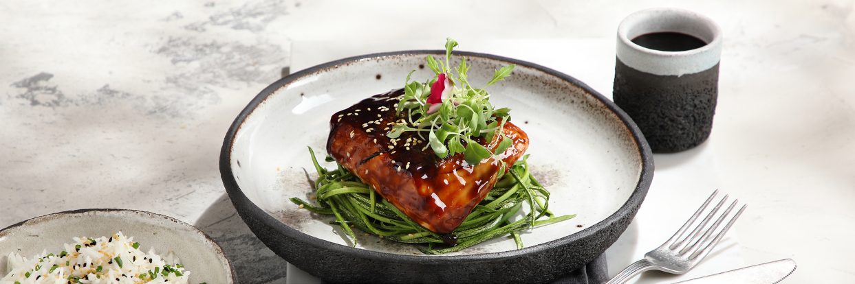 Spicy teriyaki salmon
